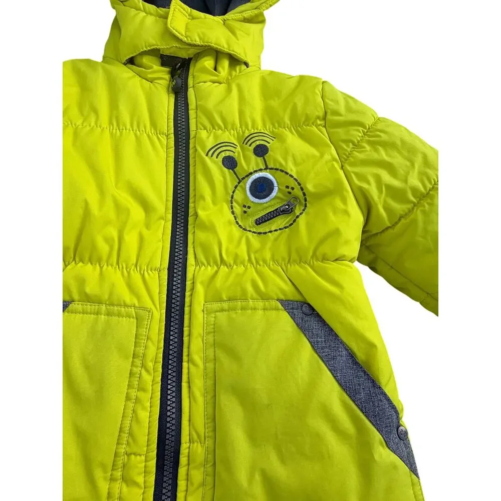 Rugged Bear Boy's Coat and Snowpants Set - Yellow/Gray - Size 4/5